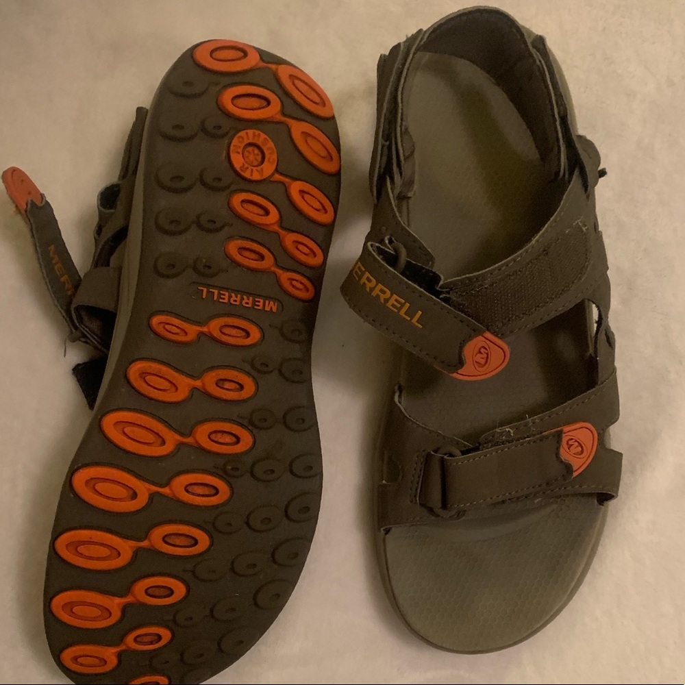 Merrell sandals, grey with orange